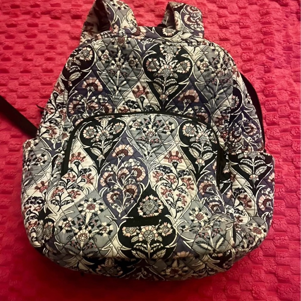 Elegant Floral Quilted Backpack